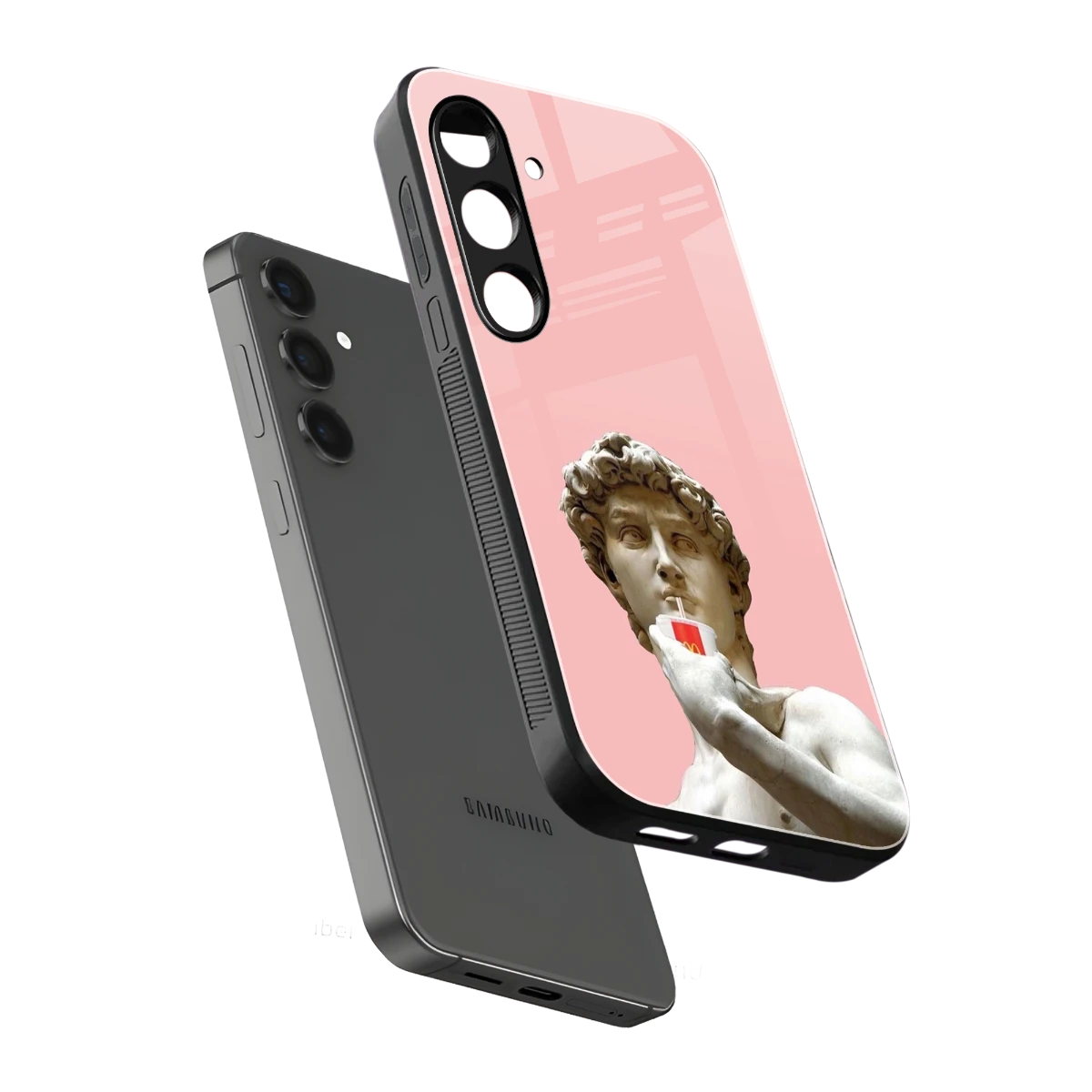 Mc David sleek samsung galaxy s23 fe cover with tempered glass back and TPU edges