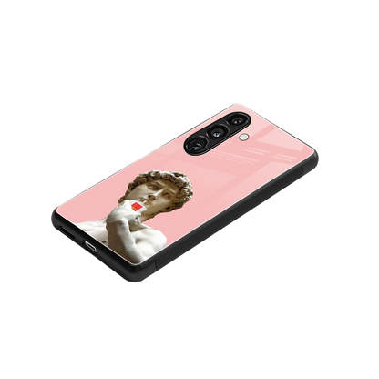Mc David stylish phone case for samsung galaxy s24 fe | glossy glass and slim fit