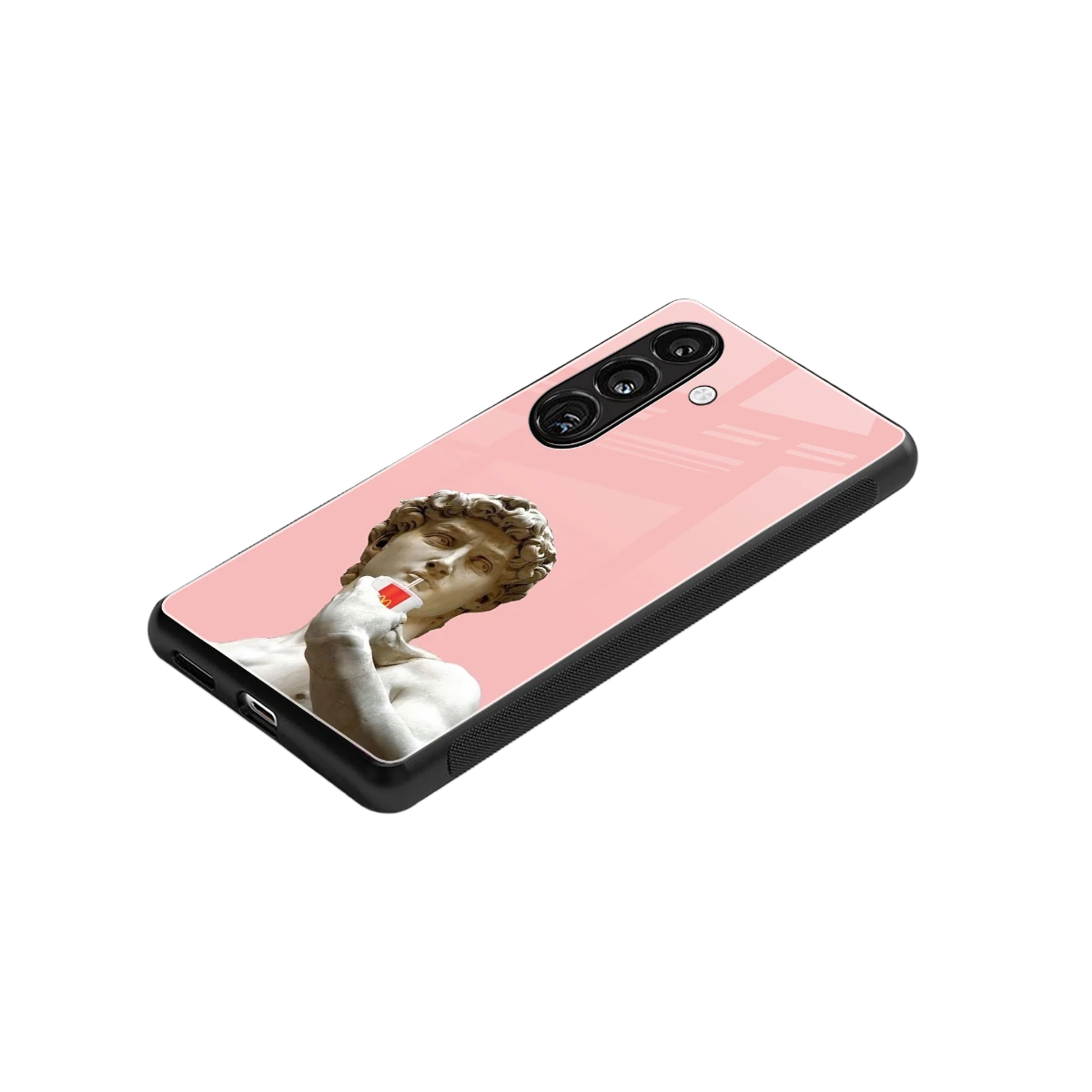 Mc David stylish phone case for samsung galaxy s25 fe | glossy glass and slim fit