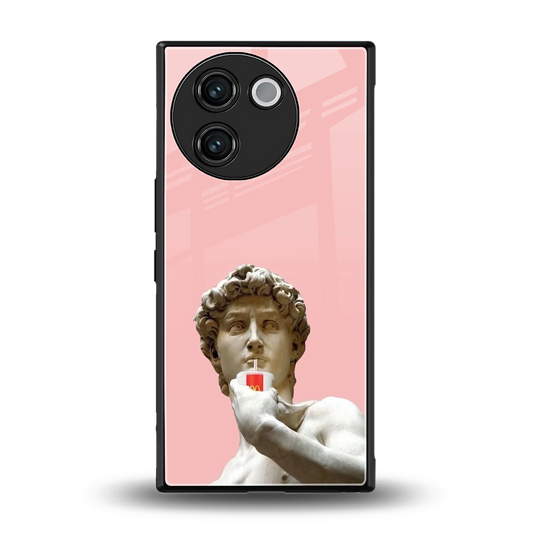 Mc David back phone cover | glass case for vivo v30e