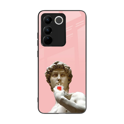 Mc David back phone cover | glass case for vivo v27 5g