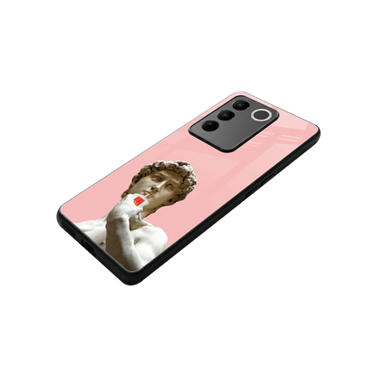 Mc David stylish phone case for vivo v27 5g | glossy glass and slim fit