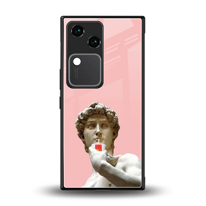 Mc David back phone cover | glass case for vivo v30