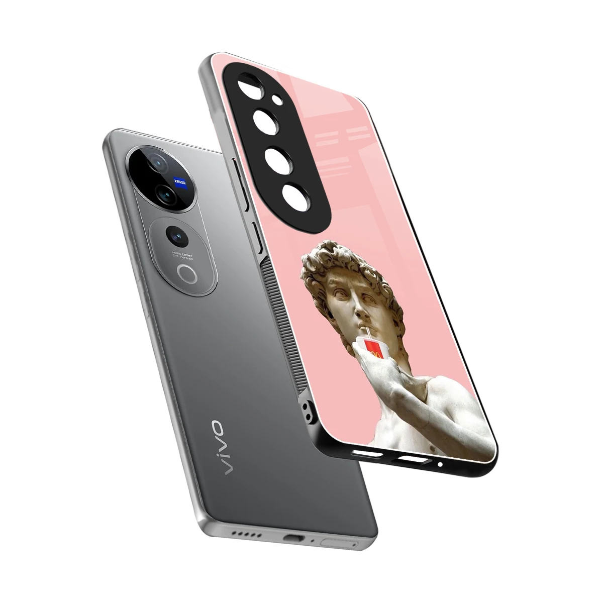 Mc David sleek vivo v40 pro cover with tempered glass back and TPU edges