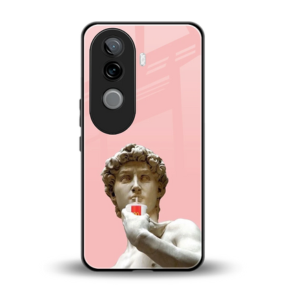 Mc David back phone cover | glass case for vivo v40e