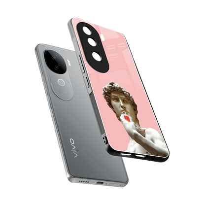 Mc David sleek vivo v40e cover with tempered glass back and TPU edges