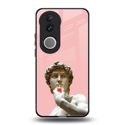 Mc David back phone cover | glass case for vivo v50