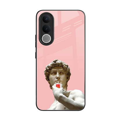 Mc David back phone cover | glass case for vivo v70 fe