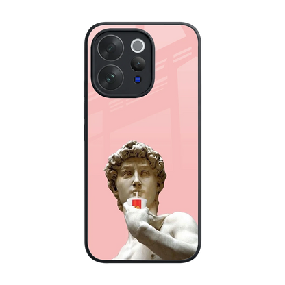 Mc David back phone cover | glass case for vivo v70