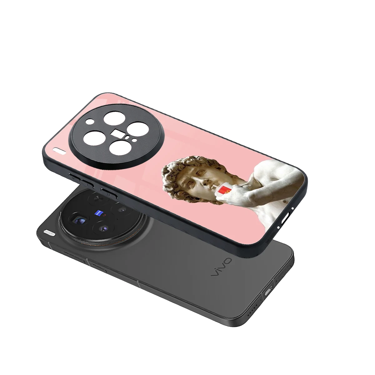 Mc David sleek vivo x300 pro cover with tempered glass back and TPU edges
