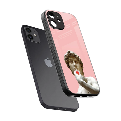 Mc David sleek iphone 12 cover with tempered glass back and TPU edges