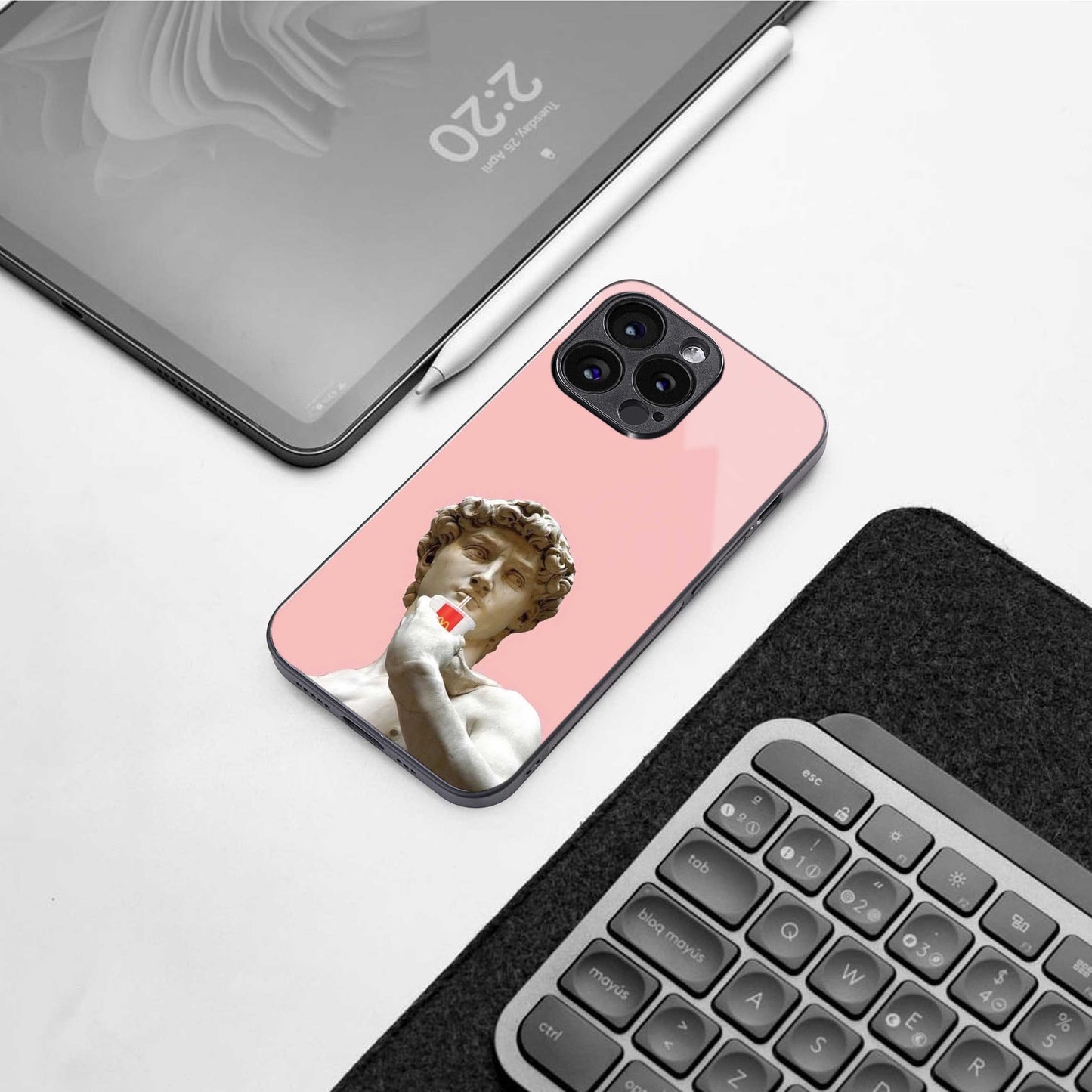 Mc David Phone Case for Iphone 16 | Glass Case