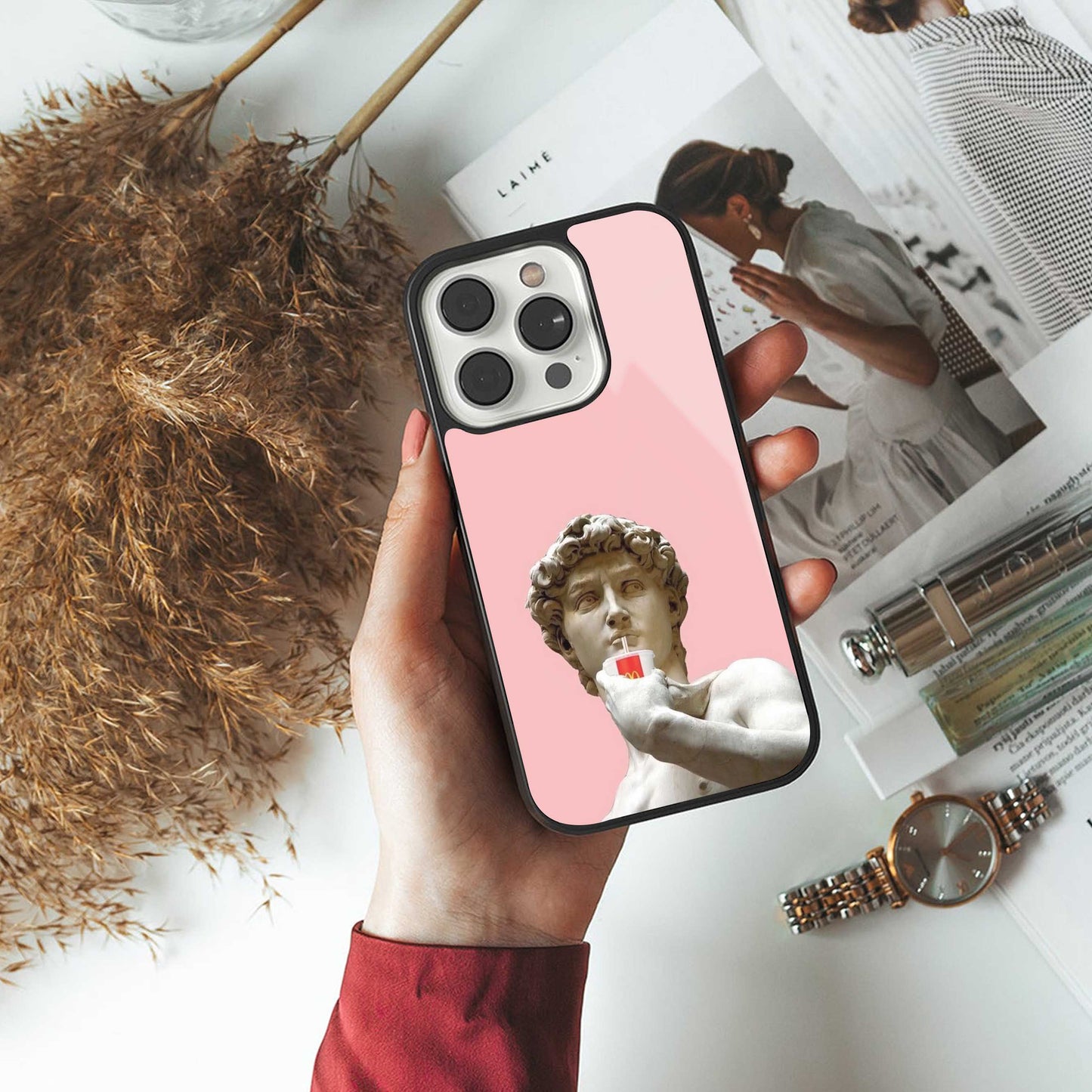 Mc David Phone Case for Iphone 16 | Glass Case