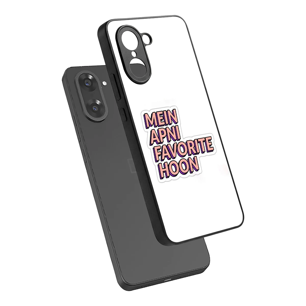 Mein Apni Fevorite Hoon sleek oneplus nord ce5 5g cover with tempered glass back and TPU edges
