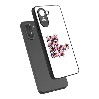 Mein Apni Fevorite Hoon sleek oneplus nord ce5 5g cover with tempered glass back and TPU edges