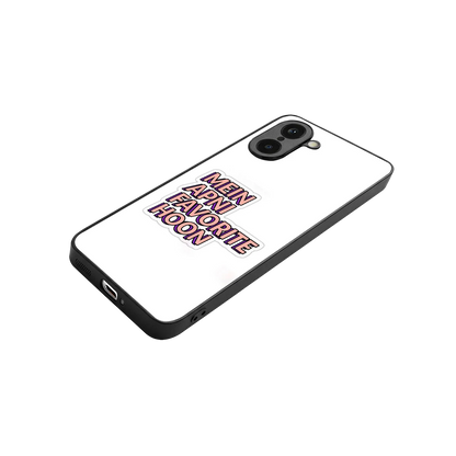 Mein Apni Fevorite Hoon stylish phone case for oneplus nord ce5 5g | glossy glass and slim fit