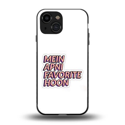 Mein Apni Fevorite Hoon back phone cover | glass case for iphone 13 mini