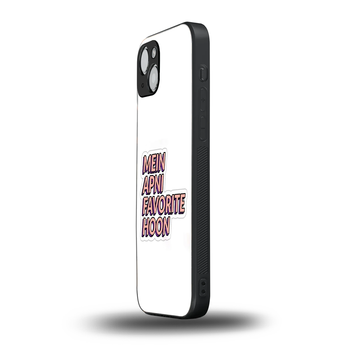 Mein Apni Fevorite Hoon iphone 15 plus mobile cover | shockproof glass phone case