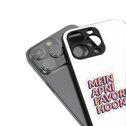Mein Apni Fevorite Hoon stylish phone case for iphone 14 pro max | glossy glass and slim fit