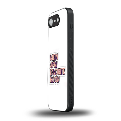 Mein Apni Fevorite Hoon iphone 16e mobile cover | shockproof glass phone case