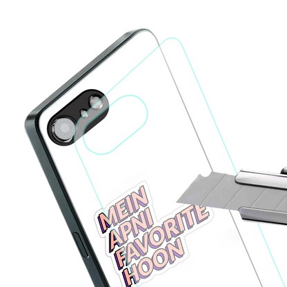Mein Apni Fevorite Hoon stylish phone case for iphone 16e | glossy glass and slim fit