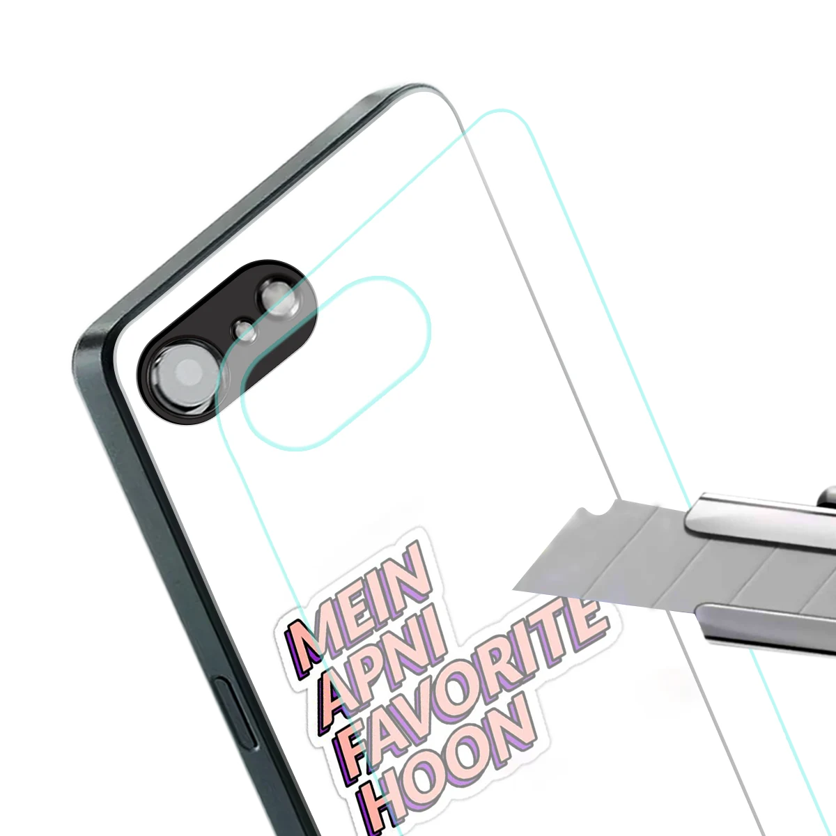 Mein Apni Fevorite Hoon stylish phone case for iphone 17e | glossy glass and slim fit