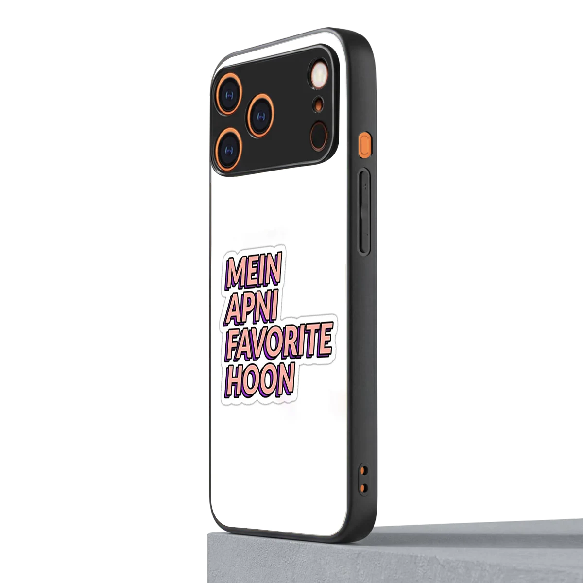 Mein Apni Fevorite Hoon iphone 17 pro mobile cover | shockproof glass phone case