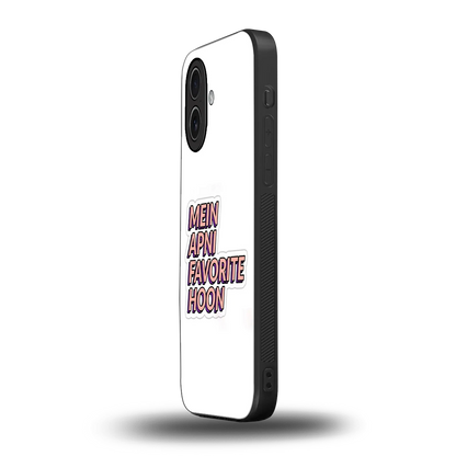 Mein Apni Fevorite Hoon iphone 17 mobile cover | shockproof glass phone case