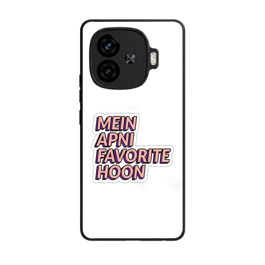 Mein Apni Fevorite Hoon back phone cover | glass case for iqoo neo 10r 5g