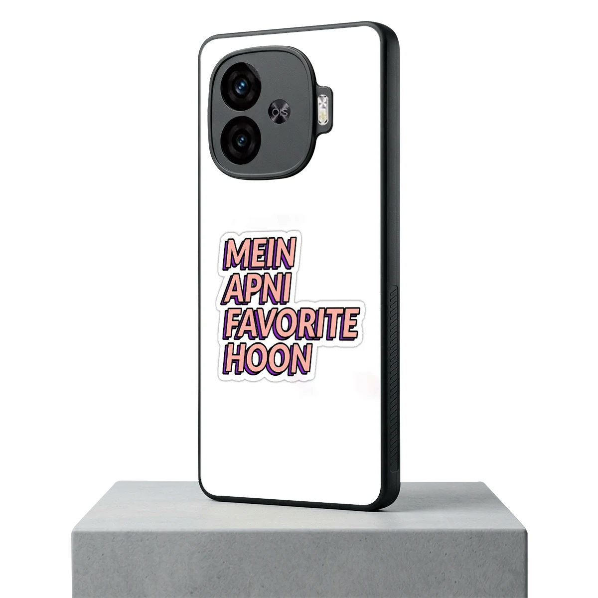 Mein Apni Fevorite Hoon iqoo neo 10r 5g mobile cover | shockproof glass phone case