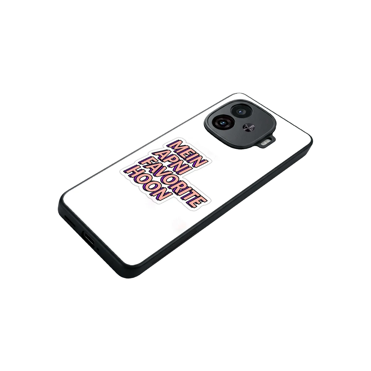 Mein Apni Fevorite Hoon stylish phone case for iqoo neo 10r 5g | glossy glass and slim fit