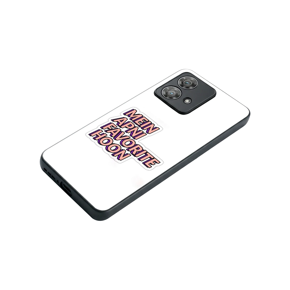 Mein Apni Fevorite Hoon stylish phone case for motorola edge 40 neo 5g | glossy glass and slim fit