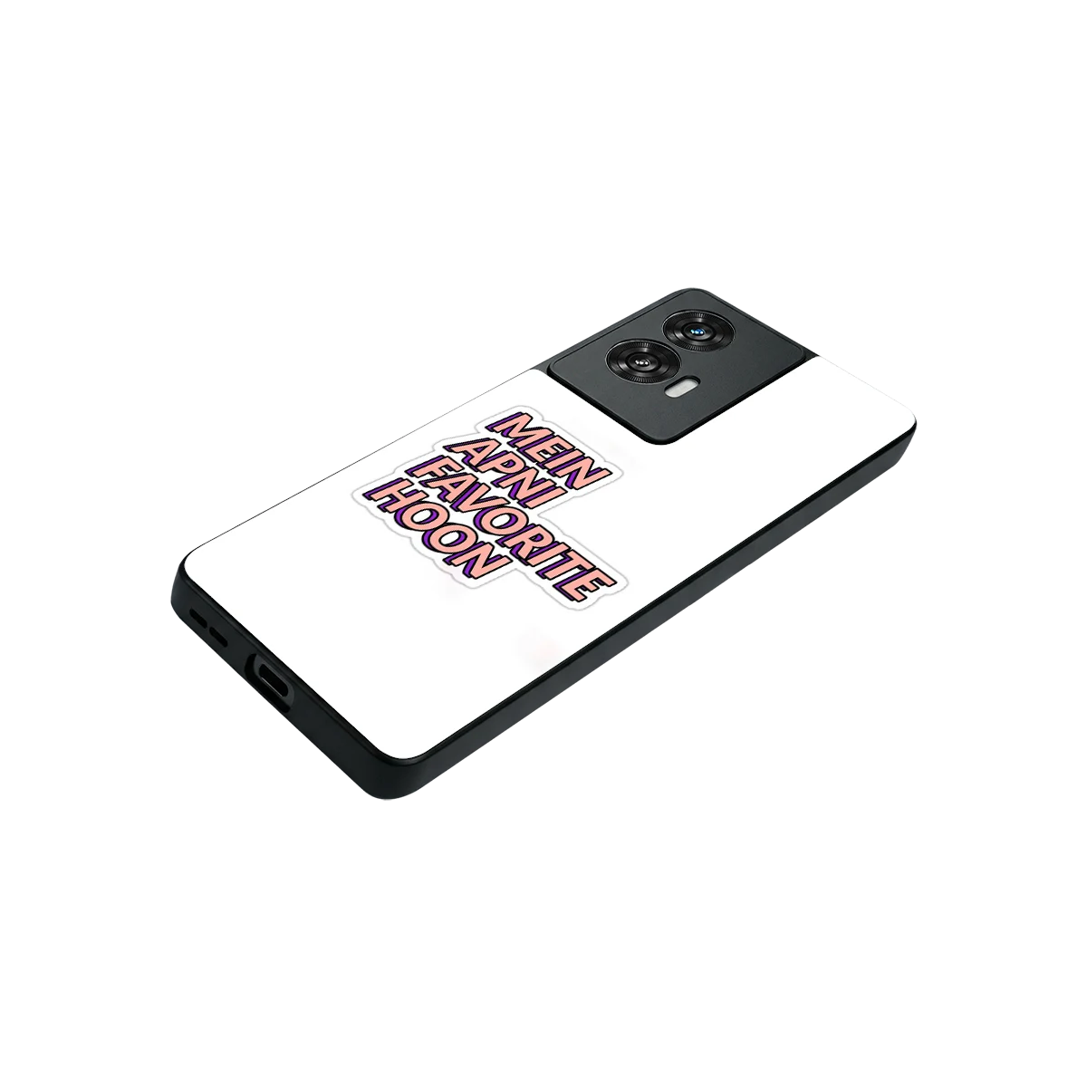Mein Apni Fevorite Hoon stylish phone case for motorola edge 50 fusion | glossy glass and slim fit