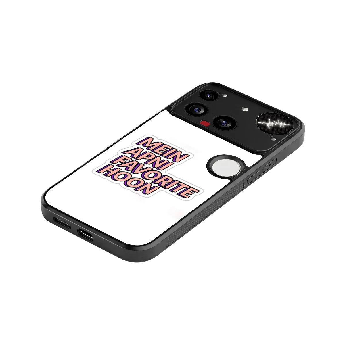 Mein Apni Fevorite Hoon stylish phone case for nothing phone 3 | glossy glass and slim fit