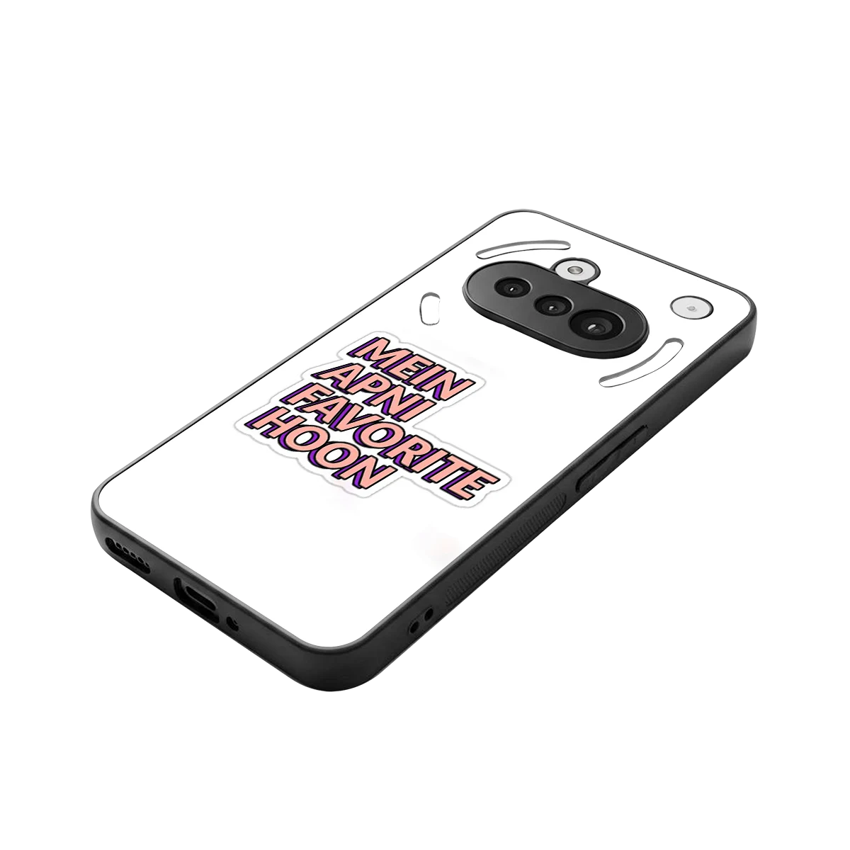 Mein Apni Fevorite Hoon stylish phone case for nothing phone 3a | glossy glass and slim fit
