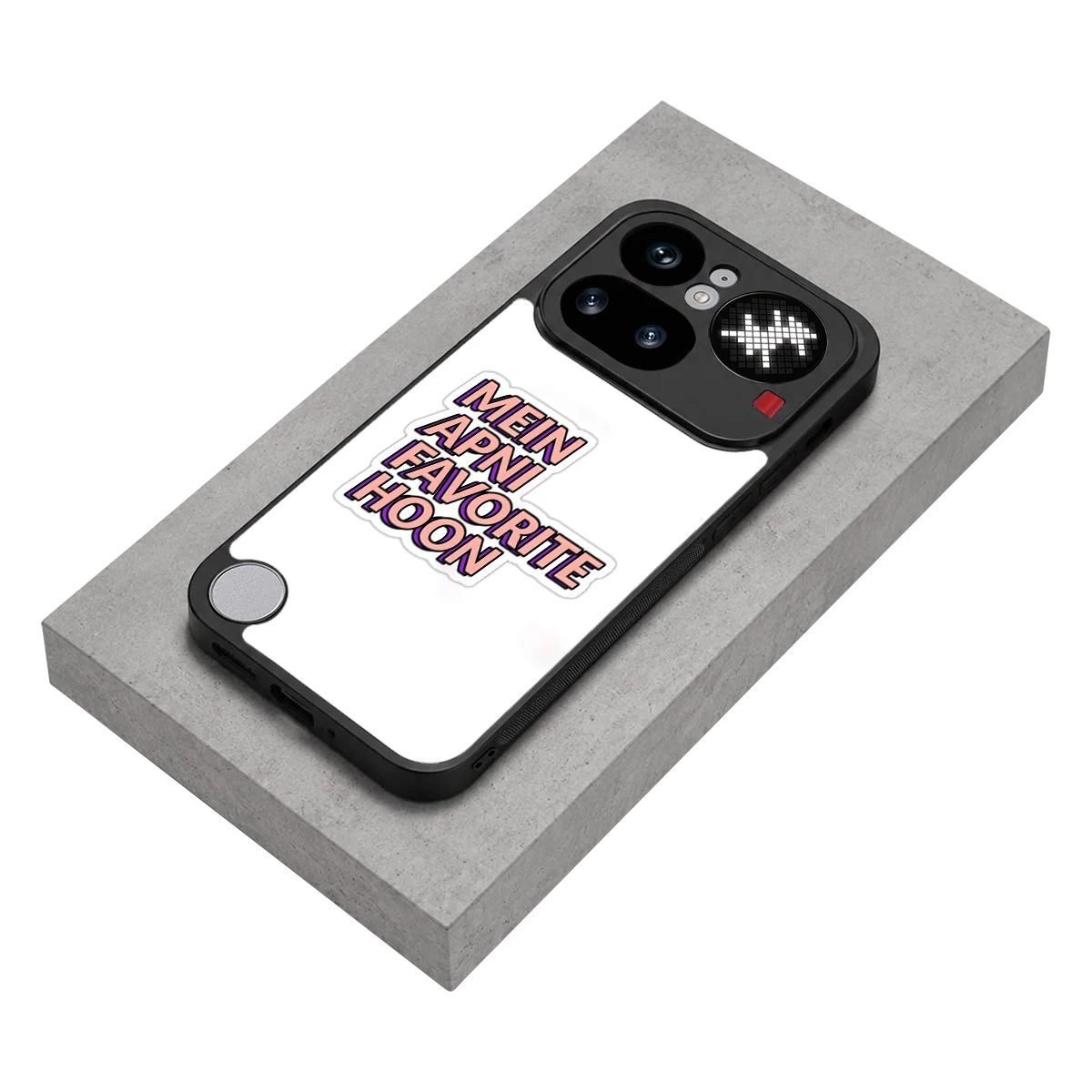 Mein Apni Fevorite Hoon stylish phone case for nothing phone 4a pro | glossy glass and slim fit