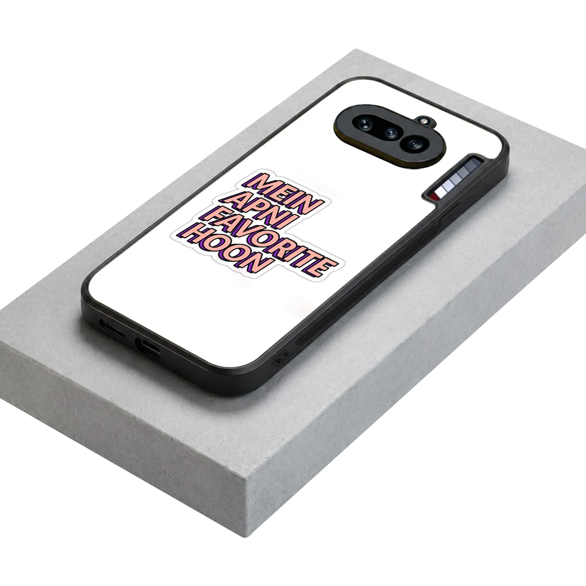 Mein Apni Fevorite Hoon stylish phone case for nothing phone 4a | glossy glass and slim fit