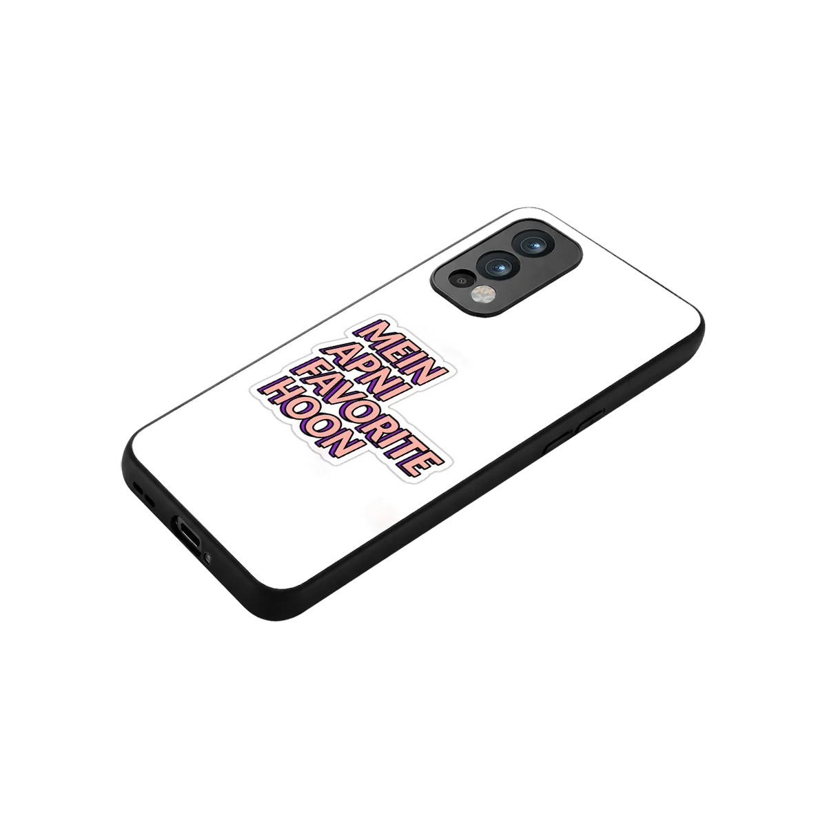Mein Apni Fevorite Hoon stylish phone case for oneplus nord 2 | glossy glass and slim fit