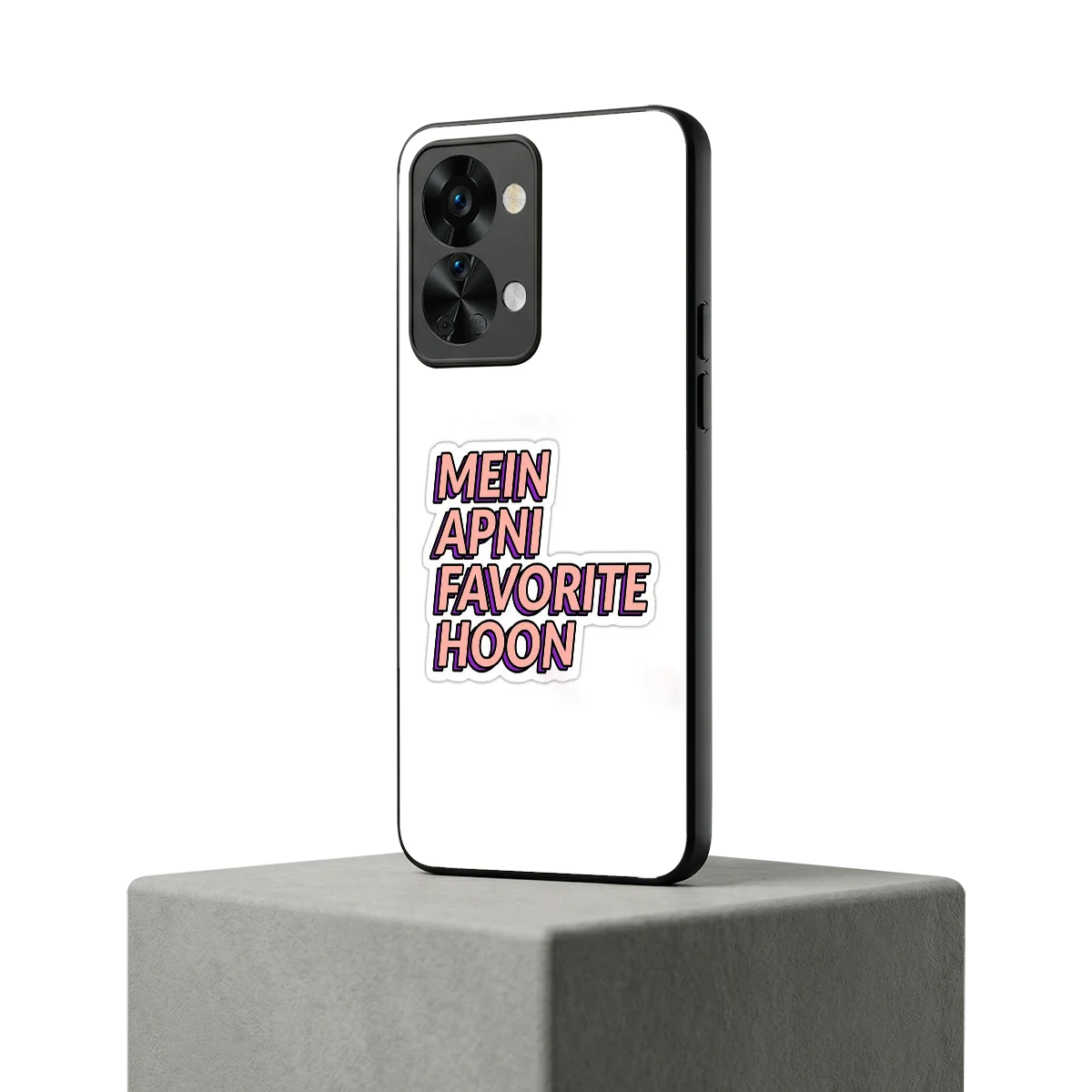 Mein Apni Fevorite Hoon oneplus nord 2t mobile cover | shockproof glass phone case
