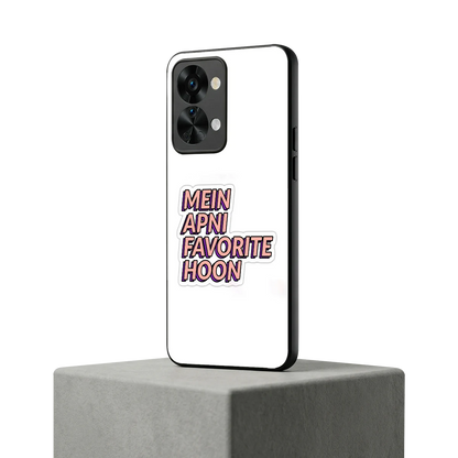 Mein Apni Fevorite Hoon oneplus nord 2t mobile cover | shockproof glass phone case