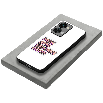Mein Apni Fevorite Hoon stylish phone case for oneplus nord 2t | glossy glass and slim fit