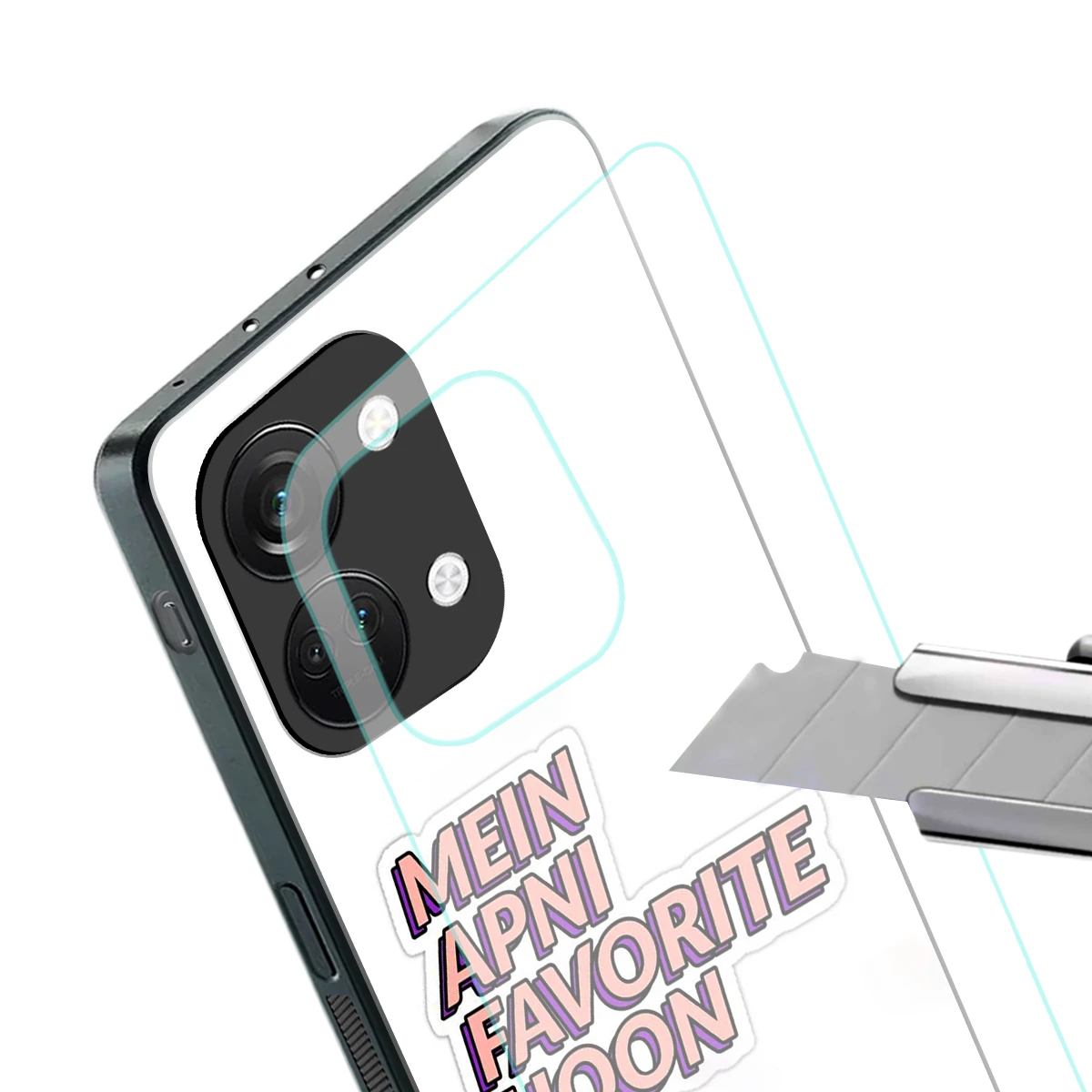 Mein Apni Fevorite Hoon stylish phone case for oneplus nord 3 | glossy glass and slim fit