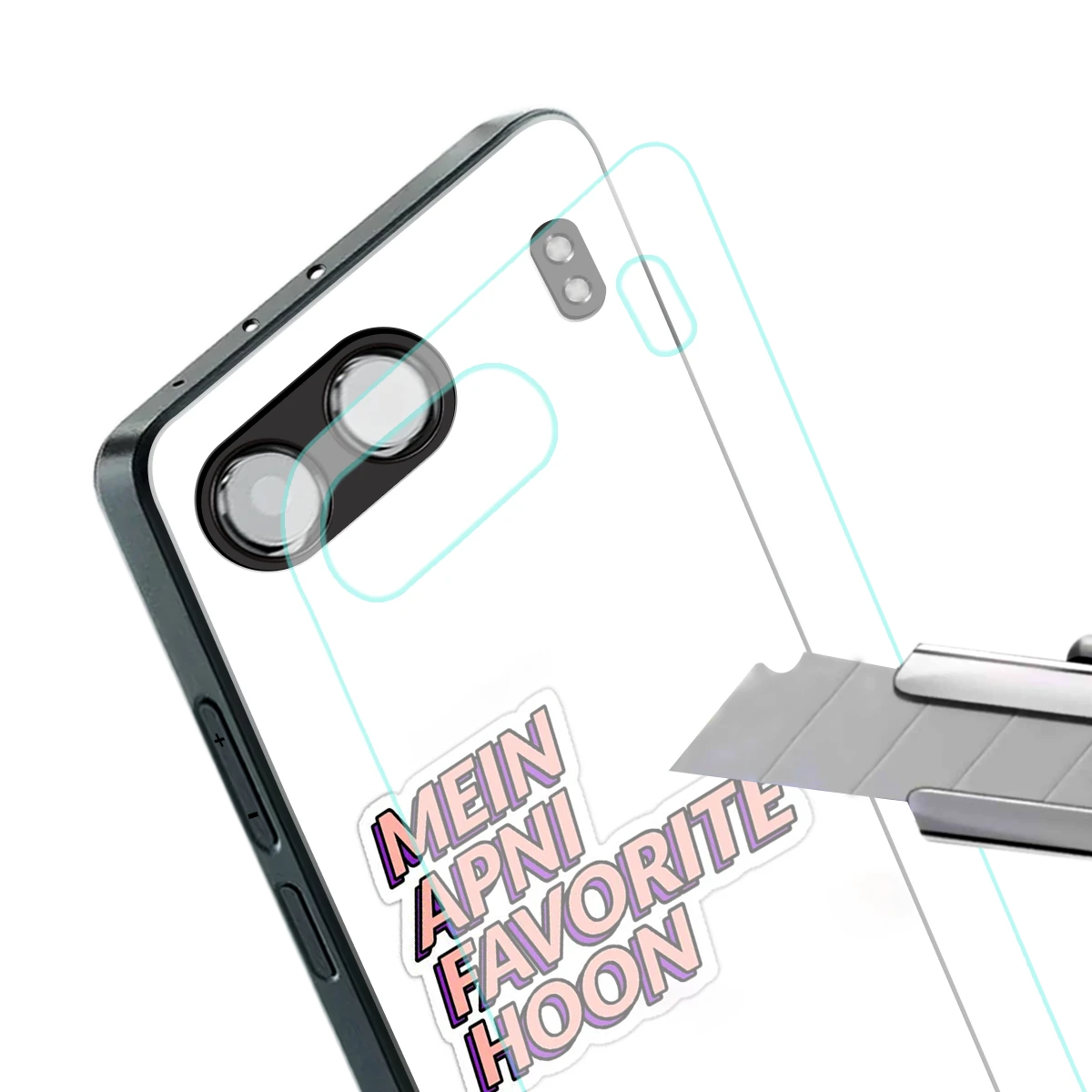 Mein Apni Fevorite Hoon stylish phone case for oneplus nord 4 | glossy glass and slim fit