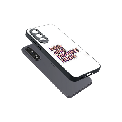 Mein Apni Fevorite Hoon sleek oneplus nord 5 cover with tempered glass back and TPU edges