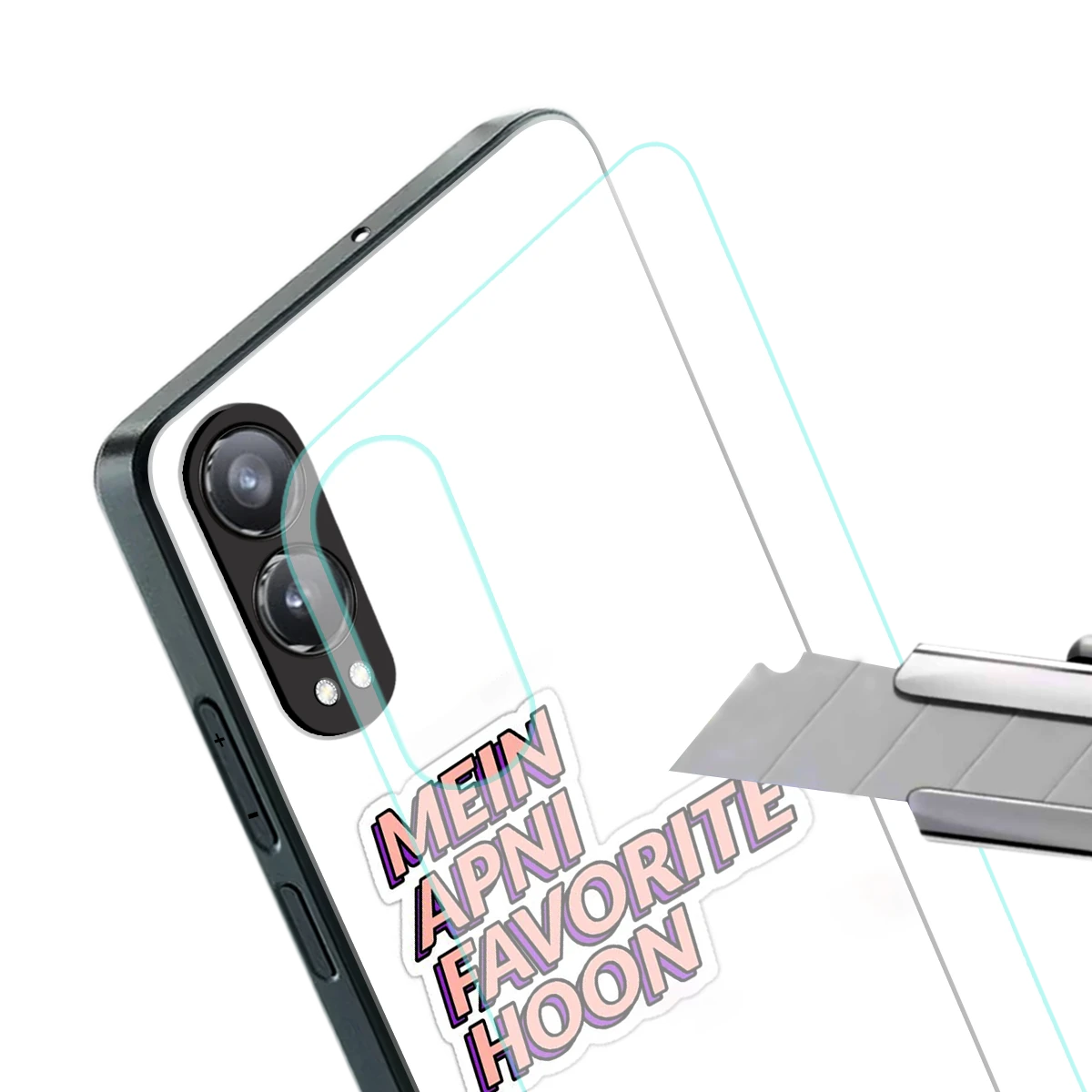 Mein Apni Fevorite Hoon stylish phone case for oneplus nord ce 4 lite | glossy glass and slim fit
