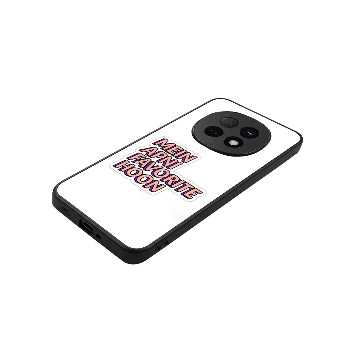 Mein Apni Fevorite Hoon stylish phone case for oppo f29 pro 5g | glossy glass and slim fit