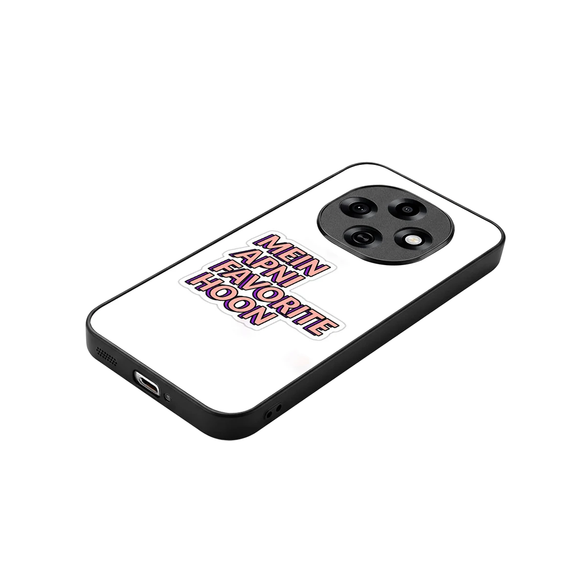 Mein Apni Fevorite Hoon stylish phone case for oppo f31 pro 5g | glossy glass and slim fit