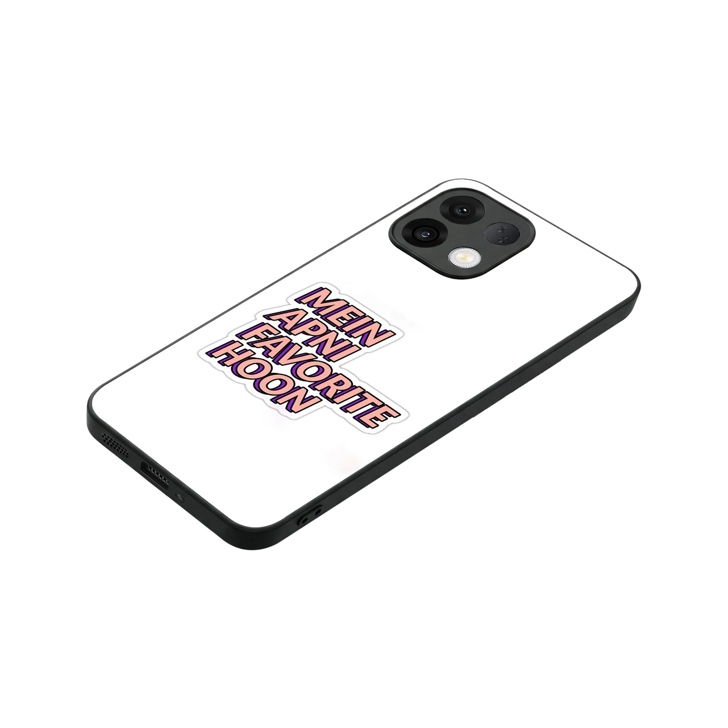 Mein Apni Fevorite Hoon stylish phone case for oppo k13 5g | glossy glass and slim fit