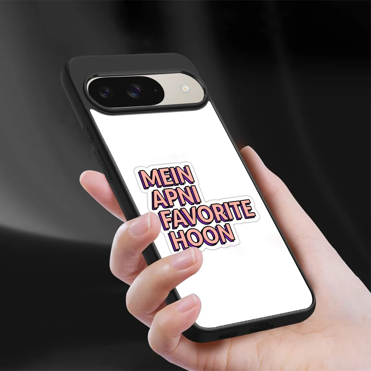 Mein Apni Fevorite Hoon sleek google pixel 9 cover with tempered glass back and TPU edges