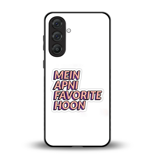 Mein Apni Fevorite Hoon back phone cover | glass case for samsung galaxy m36 5g